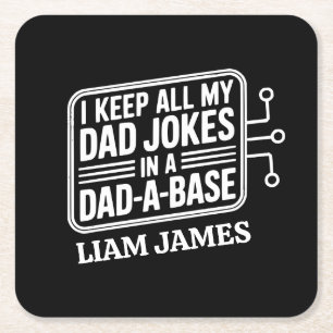 Dessous-de-verre Carré En Papier Funny Papa plaisante Fête des pères cadeau pour pa