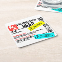 Funny Prescription Bière Avertissement Étiquette P