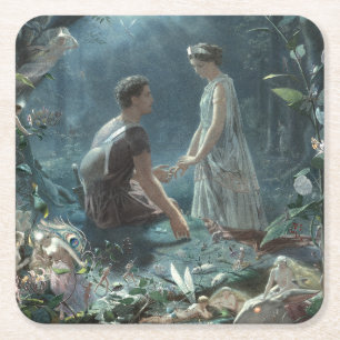 Dessous-de-verre Carré En Papier Furries : Le rêve d'une nuit d'été de Shakespeare