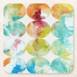 Dessous-de-verre Carré En Papier Fusionner la couleur II