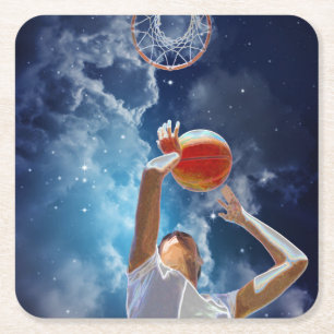 Dessous-de-verre Carré En Papier Futur Basketball All-Star