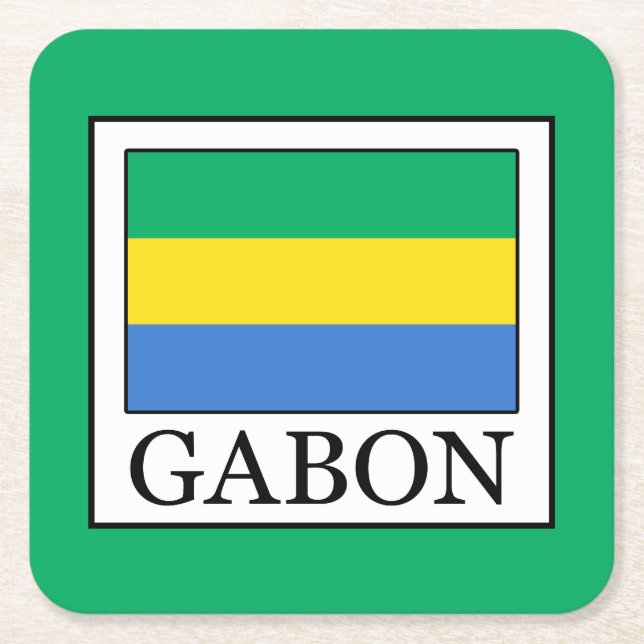 Dessous-de-verre Carré En Papier Gabon (Devant)