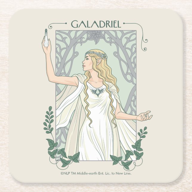 Dessous-de-verre Carré En Papier Galadriel Light of Valinor Graphic (Devant)