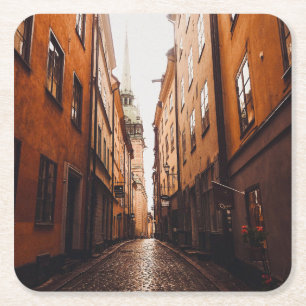 Dessous-de-verre Carré En Papier Gamla Stan, Stockholm, Suède