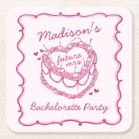 Gâteau de demoiselle d'honneur Coquette Rose Rétro