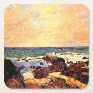 Dessous-de-verre Carré En Papier Gauguin - Roches et Mer, beaux-arts,