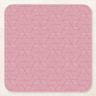 Dessous-de-verre Carré En Papier Géométrie de ligne : Texture Vintage moderne