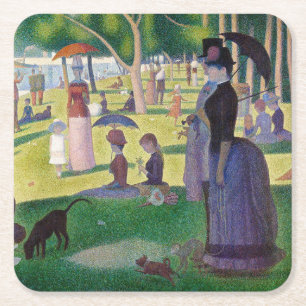 Dessous-de-verre Carré En Papier Georges Seurat - Un dimanche après-midi à l'Île de