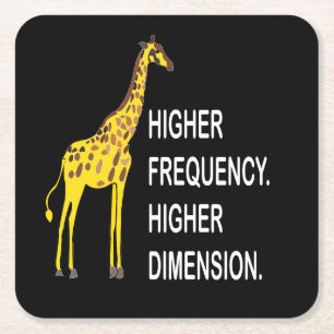 Dessous-de-verre Carré En Papier Girafe drôle jeu de mots
