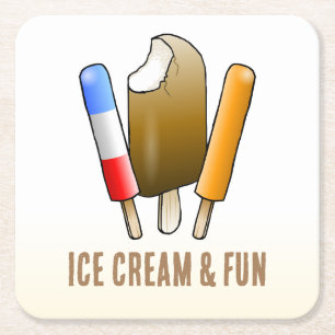 Dessous-de-verre Carré En Papier Glace & Amusement