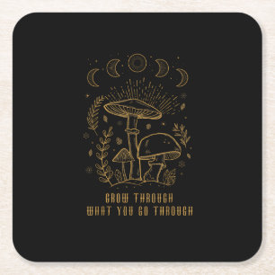 Dessous-de-verre Carré En Papier Goblincore Esthétique Académie Cottagecore Champig