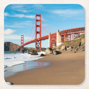 Dessous-de-verre Carré En Papier Golden gate bridge San Francisco