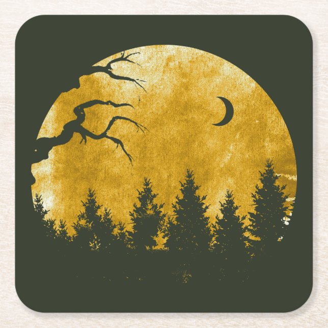 Dessous-de-verre Carré En Papier Golden Woods (Devant)