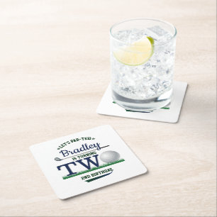 Dessous-de-verre Carré En Papier Golf PAR-TEE 2e anniversaire