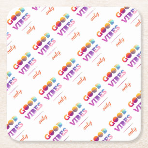 Dessous-de-verre Carré En Papier Good Vibes uniquement