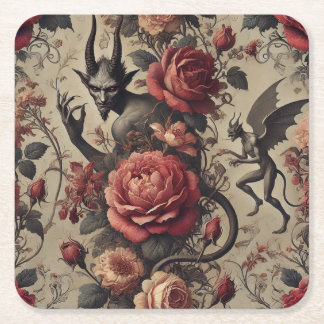 Dessous-de-verre Carré En Papier Grace éclipsée - Victorien gothique