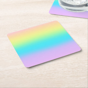 Dessous-de-verre Carré En Papier Gradient de Gorgeous Pastel