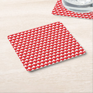 Dessous-de-verre Carré En Papier Grand Cœur Rouge, Amour, fête de la Saint-Valentin