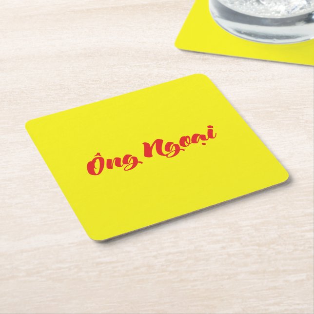 Dessous-de-verre Carré En Papier Grand-père maternel vietnamien - Ông Ngoại (Incliné)