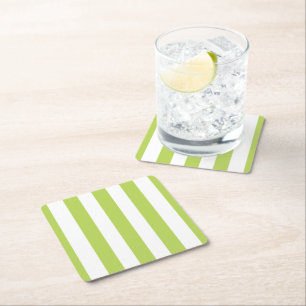 Dessous-de-verre Carré En Papier Grandes Tailles Vertes, Grandes Tailles Blanches,