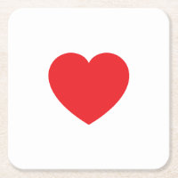 Graphique de cœur rouge blanc moderne simple