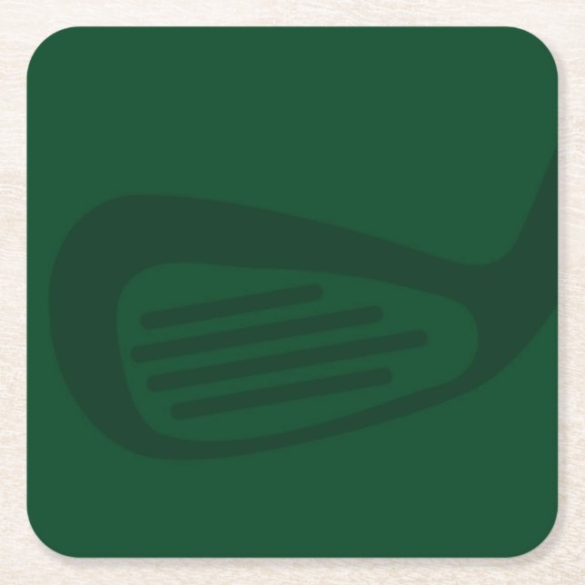 Dessous-de-verre Carré En Papier Green Golf Paper Coaster (Devant)
