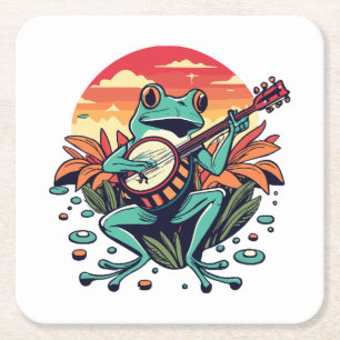Dessous-de-verre Carré En Papier Grenouille banjo