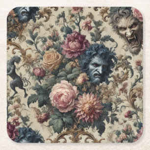 Dessous-de-verre Carré En Papier Grimoire Blue Moon – Victorien gothique