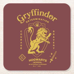Dessous-de-verre Carré En Papier GRYFFINDOR™ Détermination Courage Bravoure Armoiri