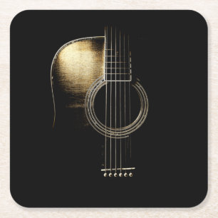 Dessous-de-verre Carré En Papier Guitare acoustique Lite