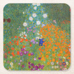 Dessous-de-verre Carré En Papier Gustav Klimt - Jardin des fleurs<br><div class="desc">Jardin aux fleurs - Gustav Klimt en 1905-1907</div>