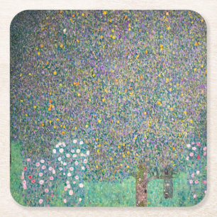 Dessous-de-verre Carré En Papier Gustav Klimt - Roseraies sous les Arbres
