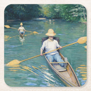 Dessous-de-verre Carré En Papier Gustave Caillebotte - Esquifs sur l'Yerres