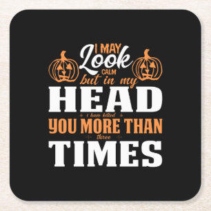 Dessous-de-verre Carré En Papier Halloween