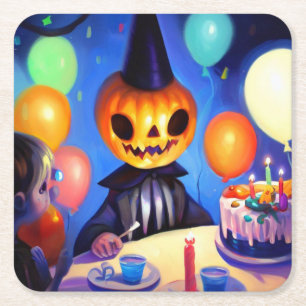 Dessous-de-verre Carré En Papier Halloween - Anniversaire 2