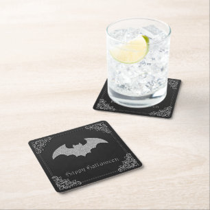 Dessous-de-verre Carré En Papier Halloween chauve-souris