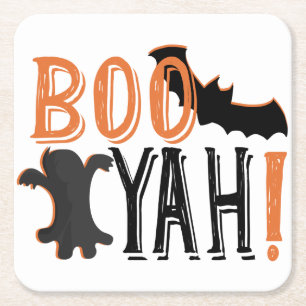 Dessous-de-verre Carré En Papier Halloween mignon booyah