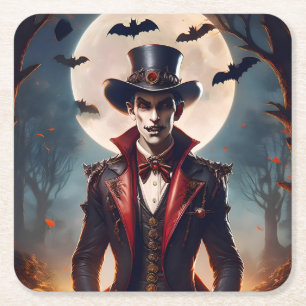 Dessous-de-verre Carré En Papier Halloween Steampunk Gothique Zombie Vampire