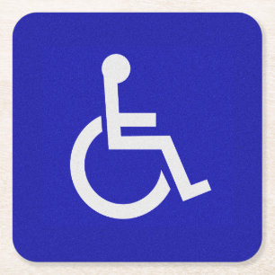 Dessous-de-verre Carré En Papier Handicapés handicapés