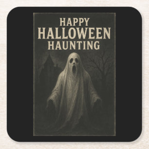Dessous-de-verre Carré En Papier Happy Halloween joyeuse - Dessous de verre de tabl