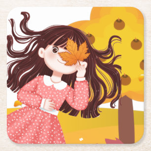 Dessous-de-verre Carré En Papier Happy Thanksgiving