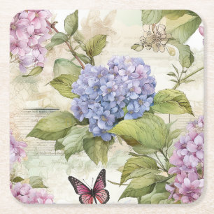 Dessous-de-verre Carré En Papier Harmonie Heaveny Hydrangea