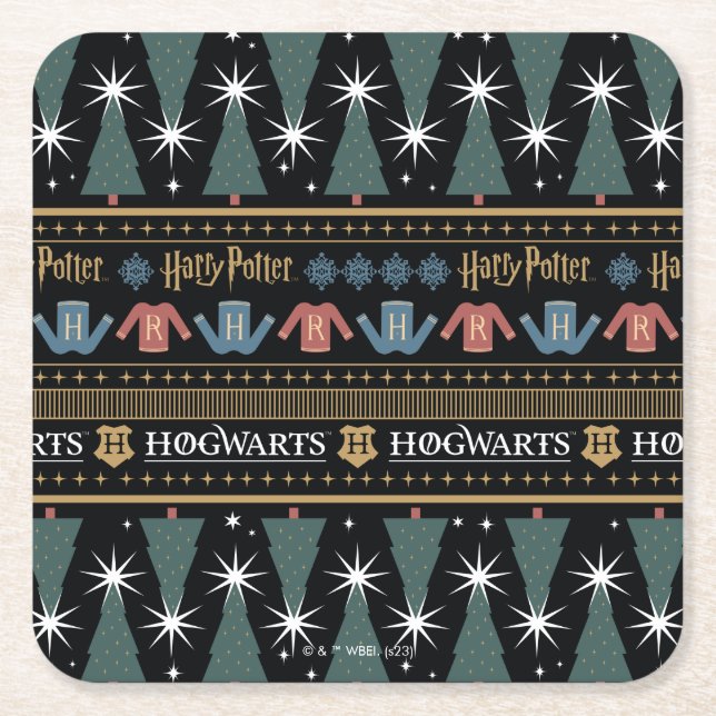 Dessous-de-verre Carré En Papier HARRY POTTER™ Motif de sueur de vacances (Devant)