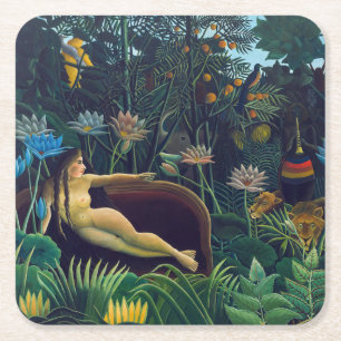 Dessous-de-verre Carré En Papier Henri Rousseau - Le Rêve / The Dream