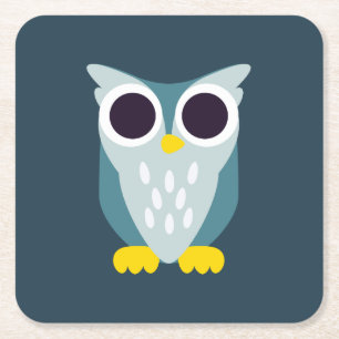 Dessous-de-verre Carré En Papier Henry le hibou