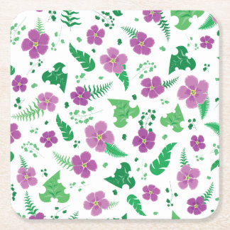 Dessous-de-verre Carré En Papier Hibiscus pourpre