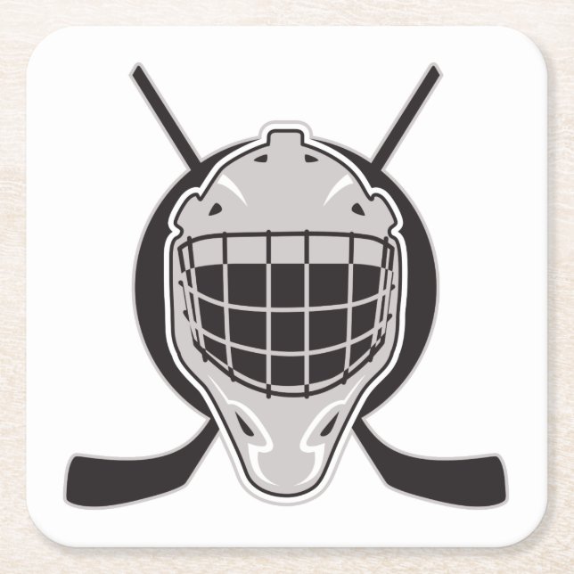 Dessous-de-verre Carré En Papier Hockey (Devant)