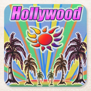 Dessous-de-verre Carré En Papier Hollywood Dessous de verre d'amour été