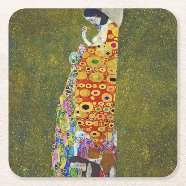 Dessous-de-verre Carré En Papier Hope, Gustav Klimt (Devant)