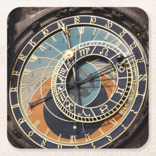 Dessous-de-verre Carré En Papier Horloge astronomique Dans Dessous de verre Papier